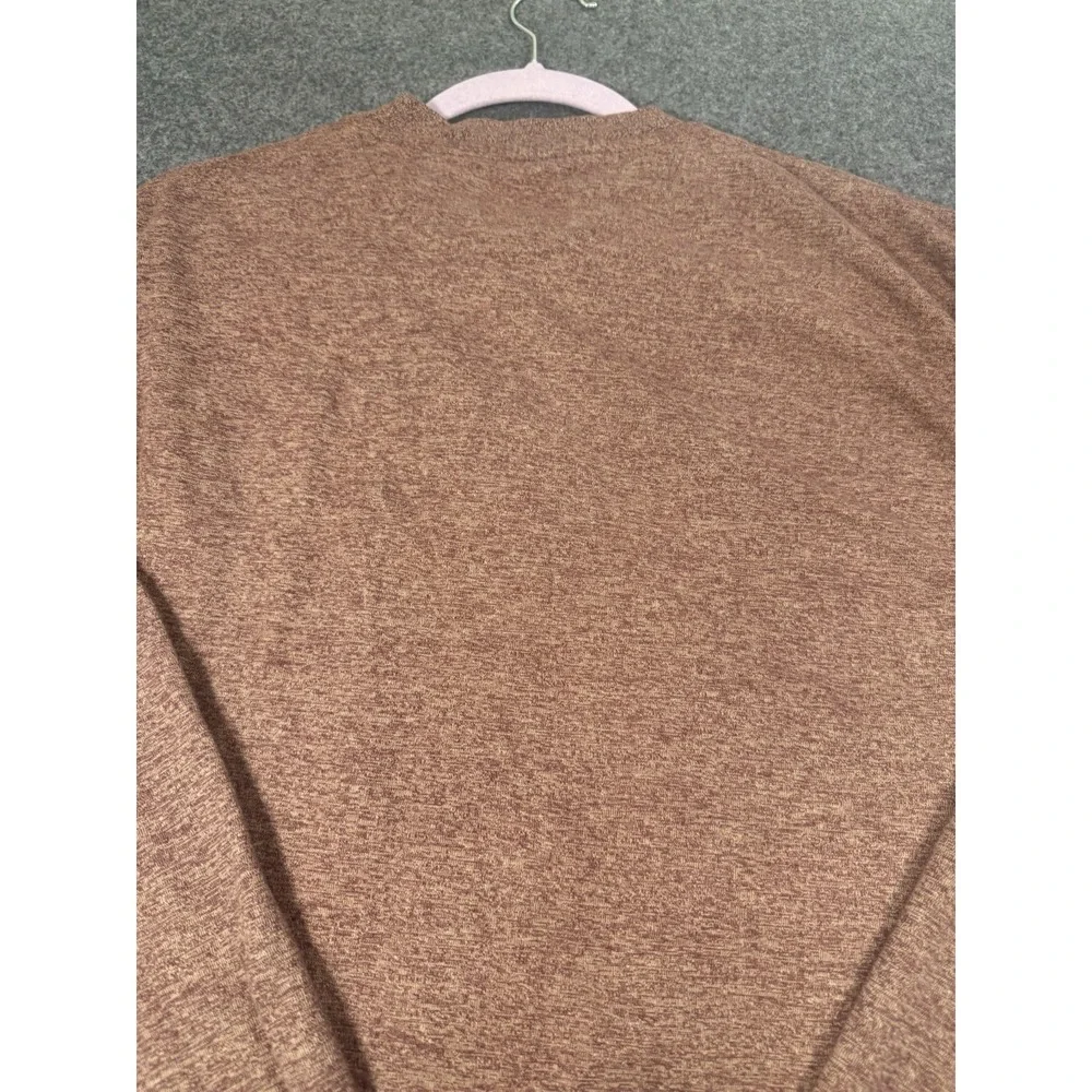 Vintage‎ Chaps Ralph Lauren Heathered Maroon Long Sleeve Henley Shirt XL